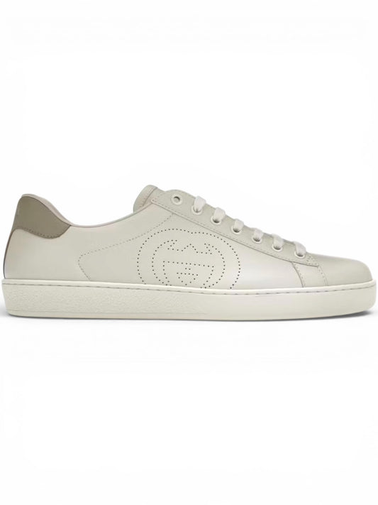 Gucci Ace Perforated Interlocking G White