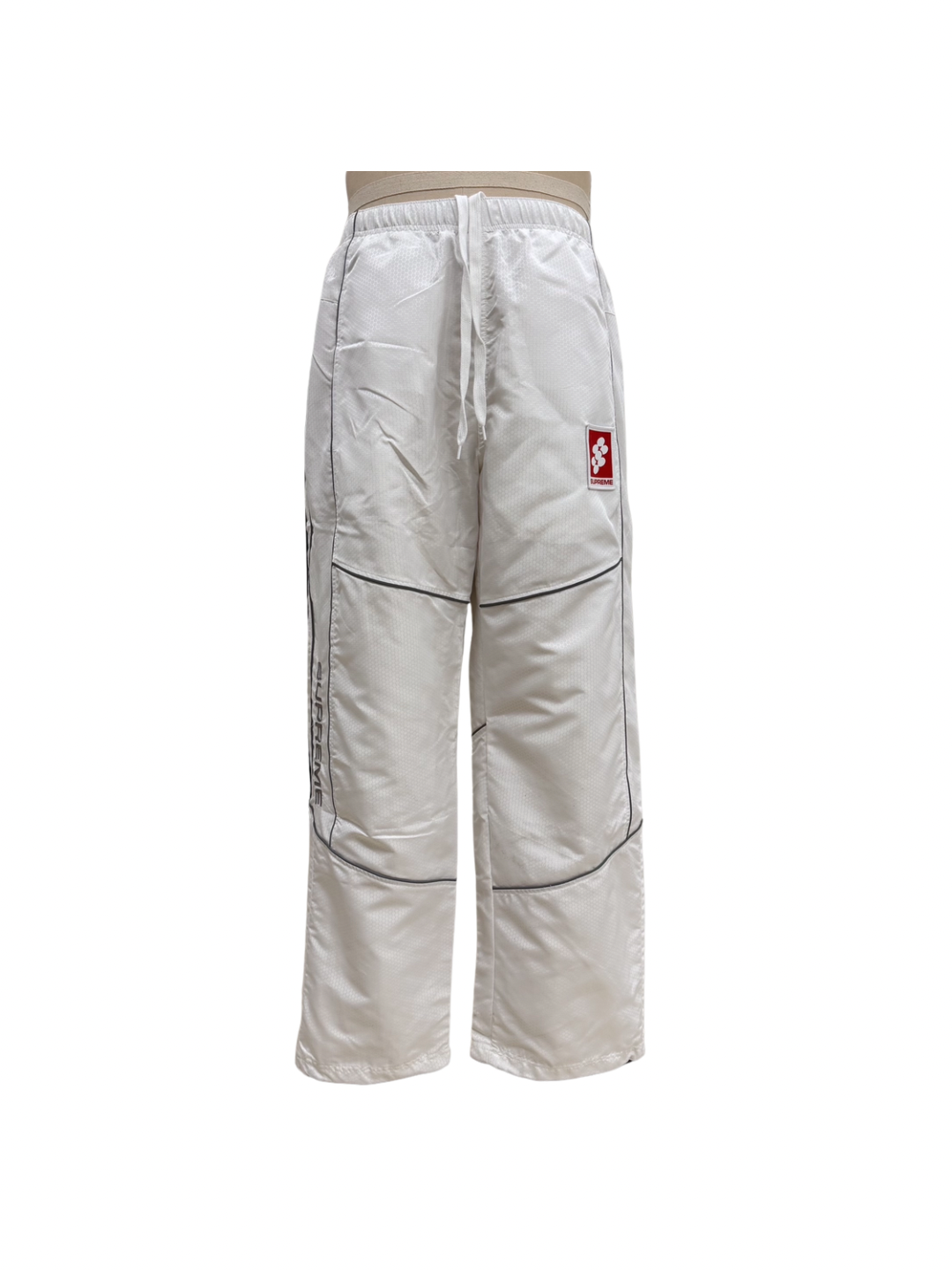Supreme Reflective Piping Pants White