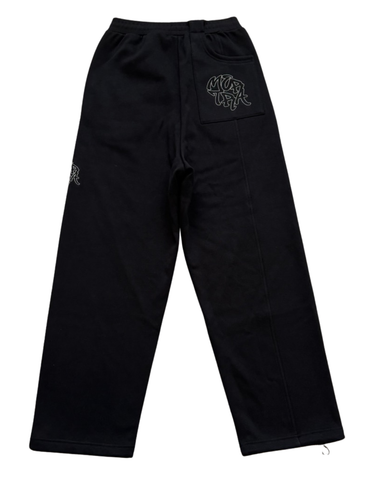 Mertra Double Hooded Pants Black