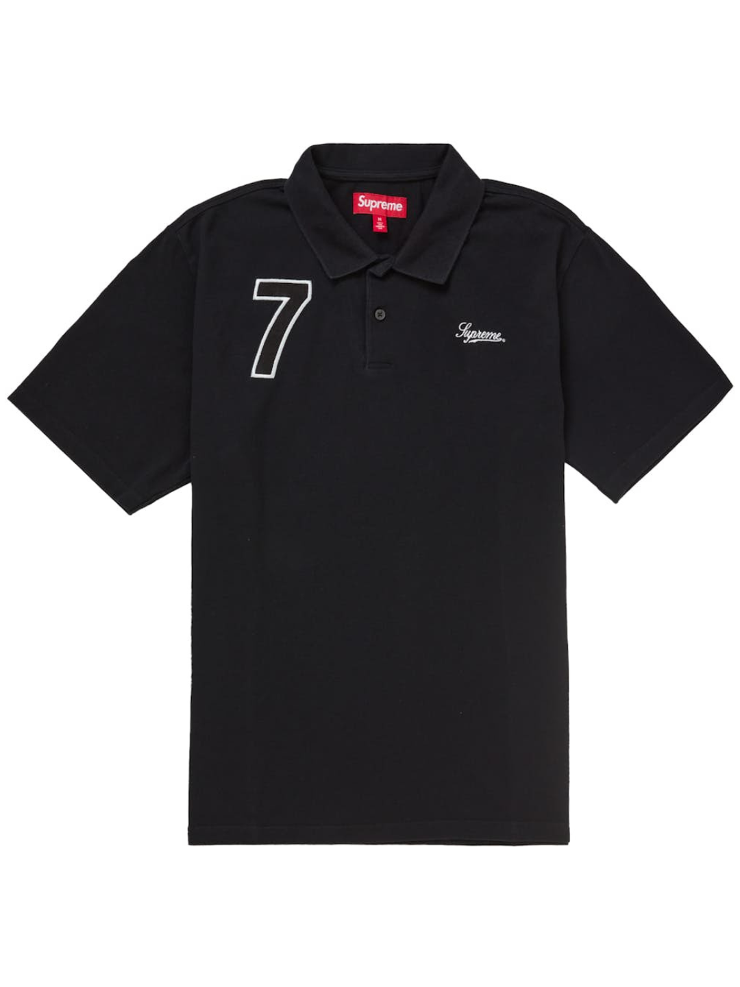 Supreme Cursive Polo Black