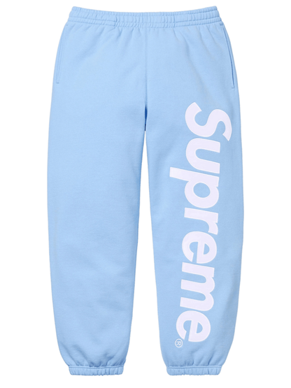 Supreme Satin Applique Sweatpants Light Blue