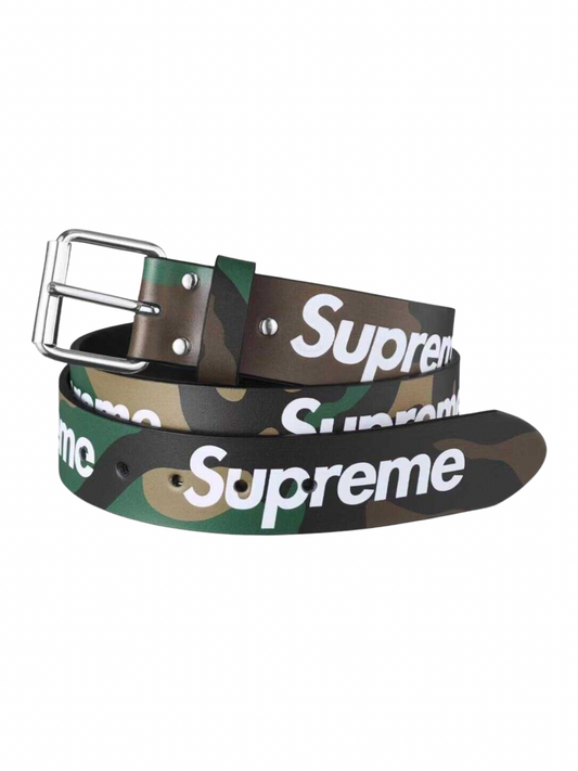 Supreme Repeat Leather Belt Camouflage