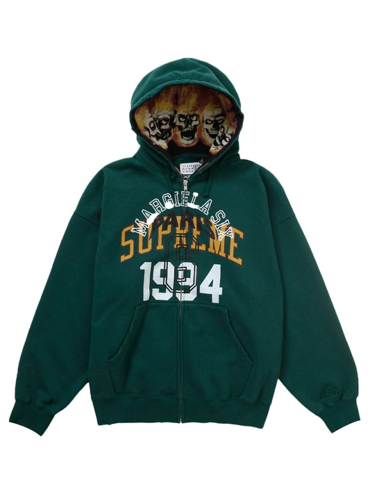 Supreme MM6 Maison Margiela Zip Up Hooded Sweatshirt Green