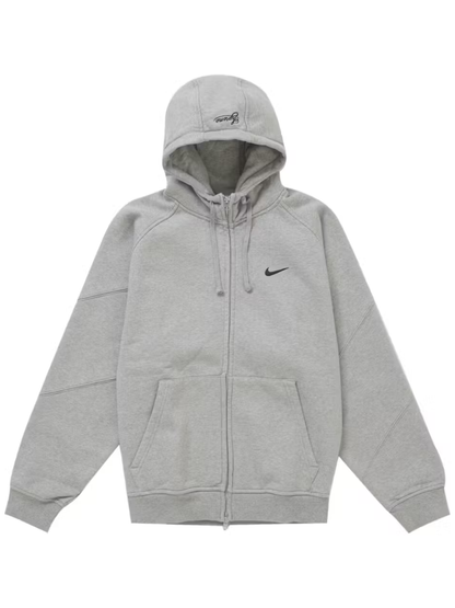 Supreme Nike Zip Up Hooded Sweatshirt Heather Gray