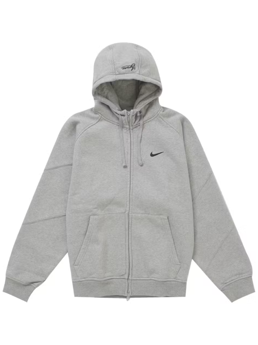 Supreme Nike Zip Up Hooded Sweatshirt Heather Gray