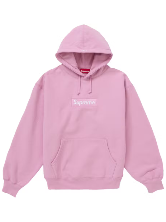 Supreme Box Logo Hooded Sweatshirt Pink