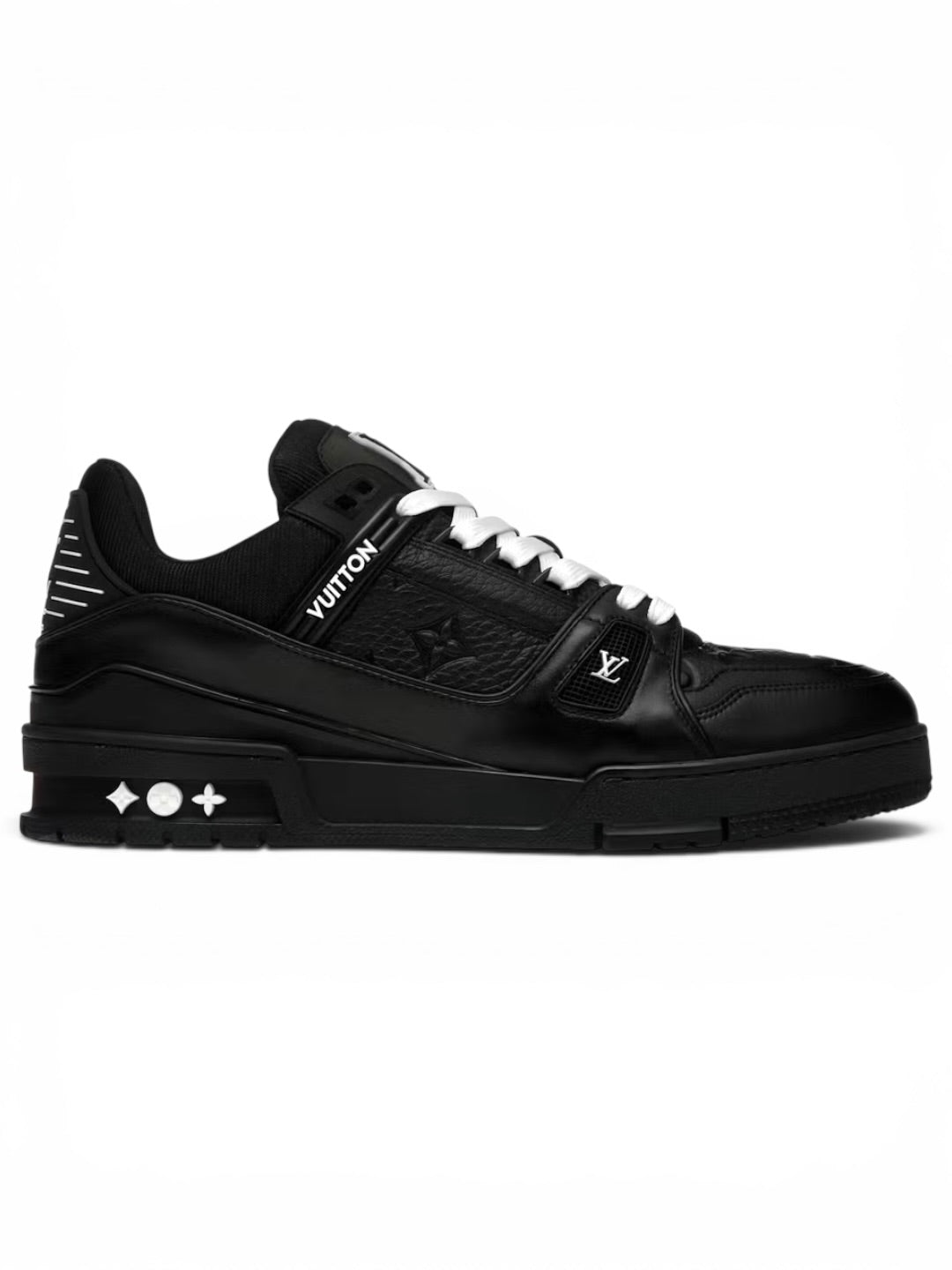 Louis Vuitton Sports Shoe Black Embossed Monogram
