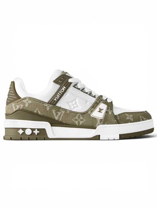 Louis Vuitton Sneakers Khaki Monogram Denim White