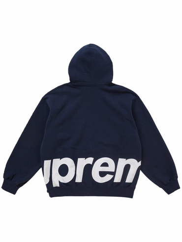 Supreme Big Logo Zip Up Hooded Sweatshirt Navy