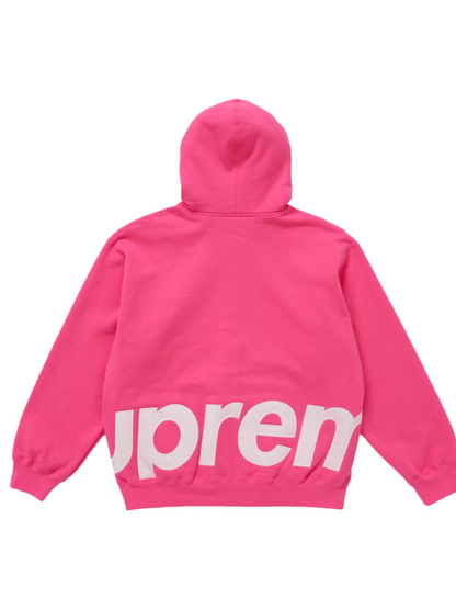 Supreme Big Logo Zip Up Hooded Sweatshirt Pink