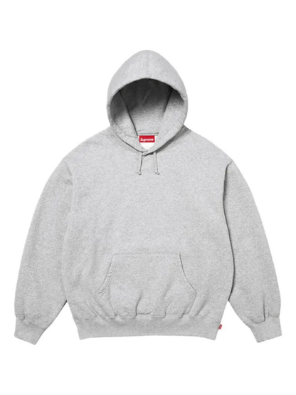 Supreme Satin Applique Hooded Sweatshirt Gray
