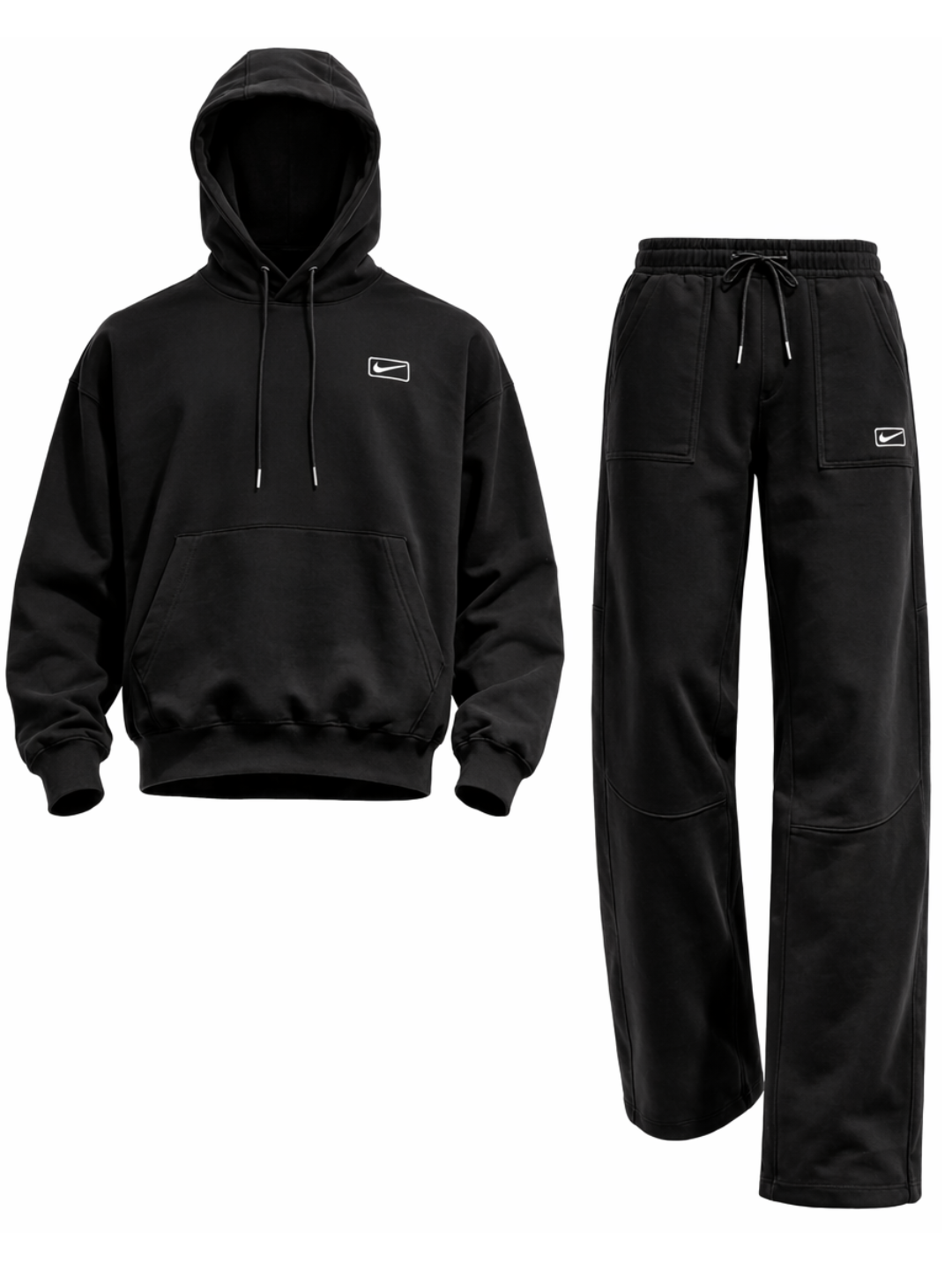 Nike Street Fleece Tracksuit Black