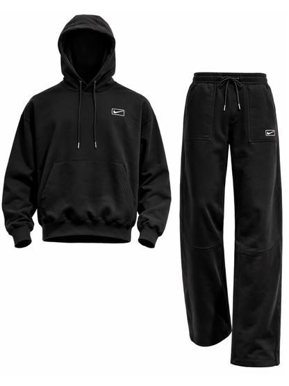 Nike Street Fleece Tracksuit Black