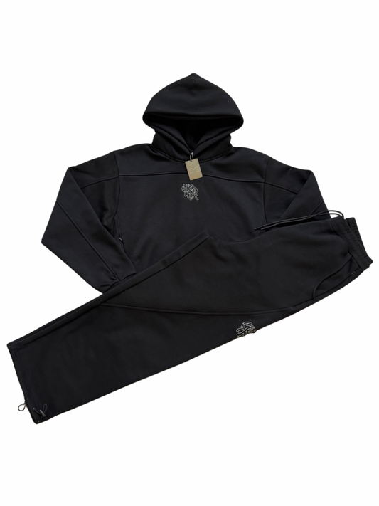Mertra Tracksuit Double Hooded Black