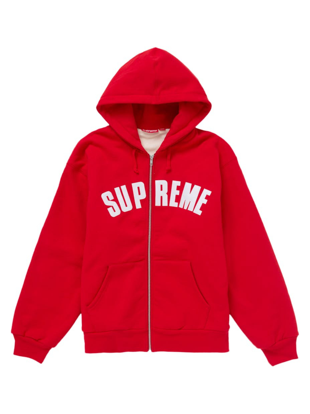 Supreme Arc Thermal Zip Up Hooded Sweatshirt Red