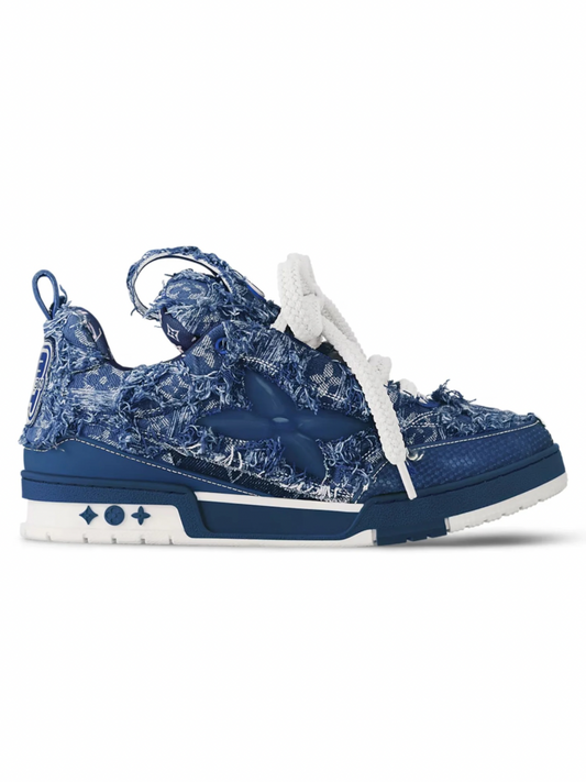 Louis Vuitton LV Skate Sneaker Frayed Monogram Denim