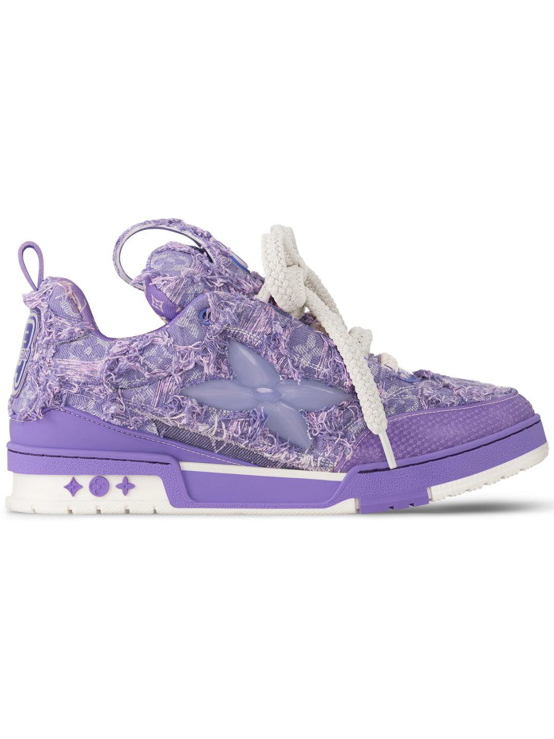 Louis Vuitton Skate Sneaker Frayed Monogram Denim Purple