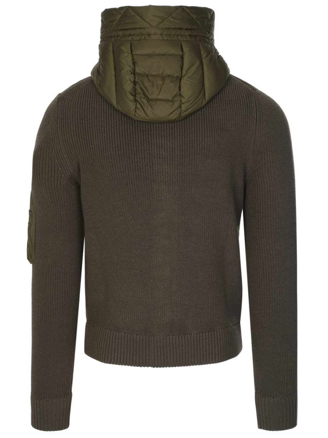 Moncler Padded Wool Cardigan Green