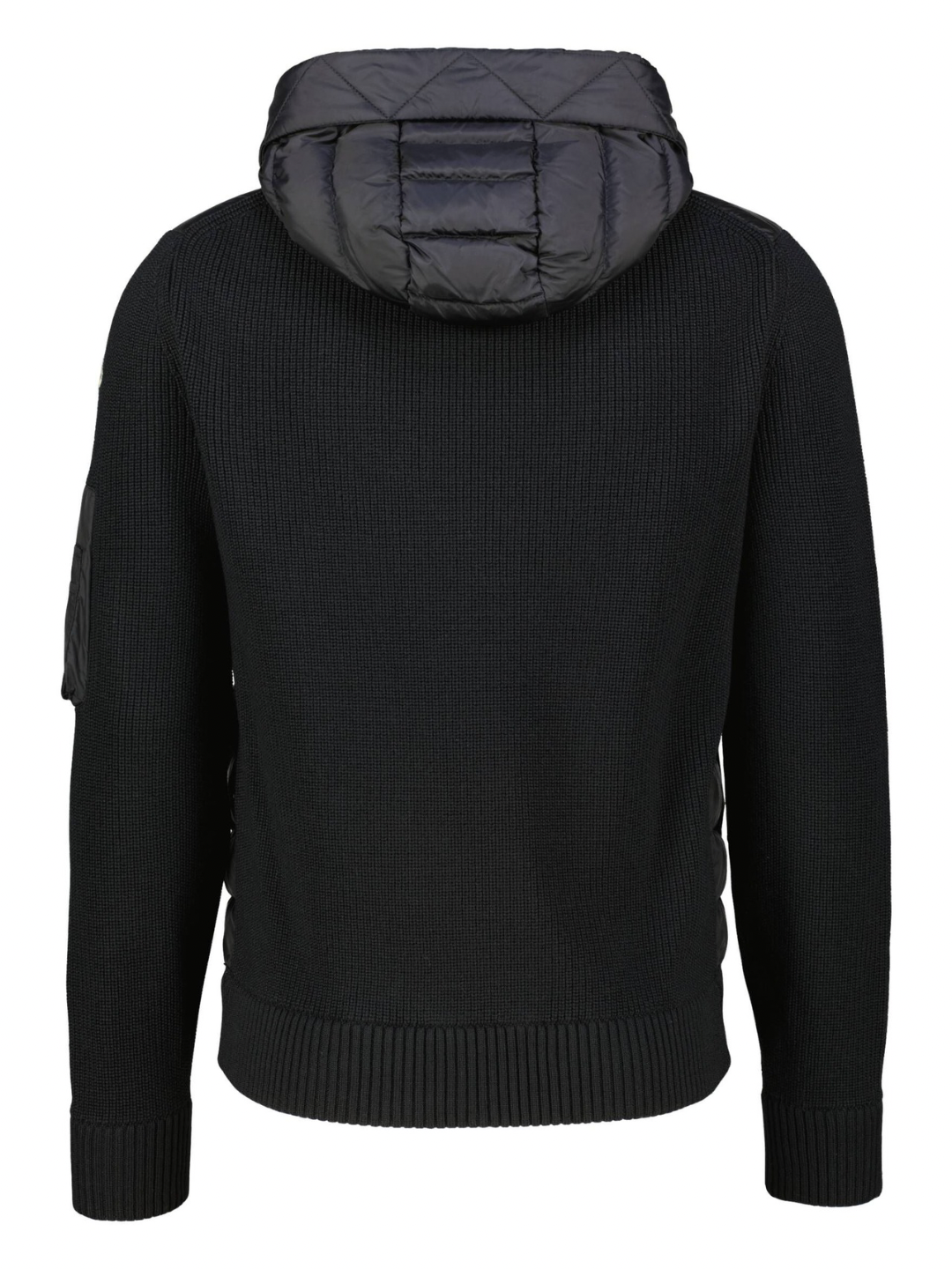 Moncler Padded Wool Cardigan Black