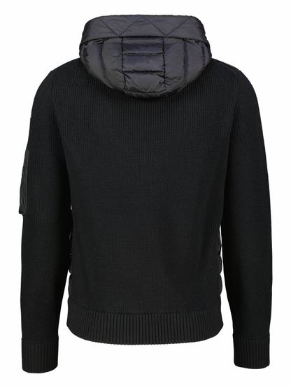 Moncler Padded Wool Cardigan Black