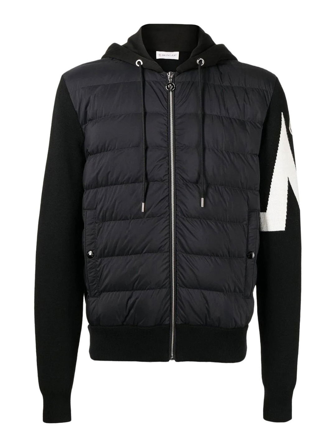Moncler Padded Hooded Jacket Black