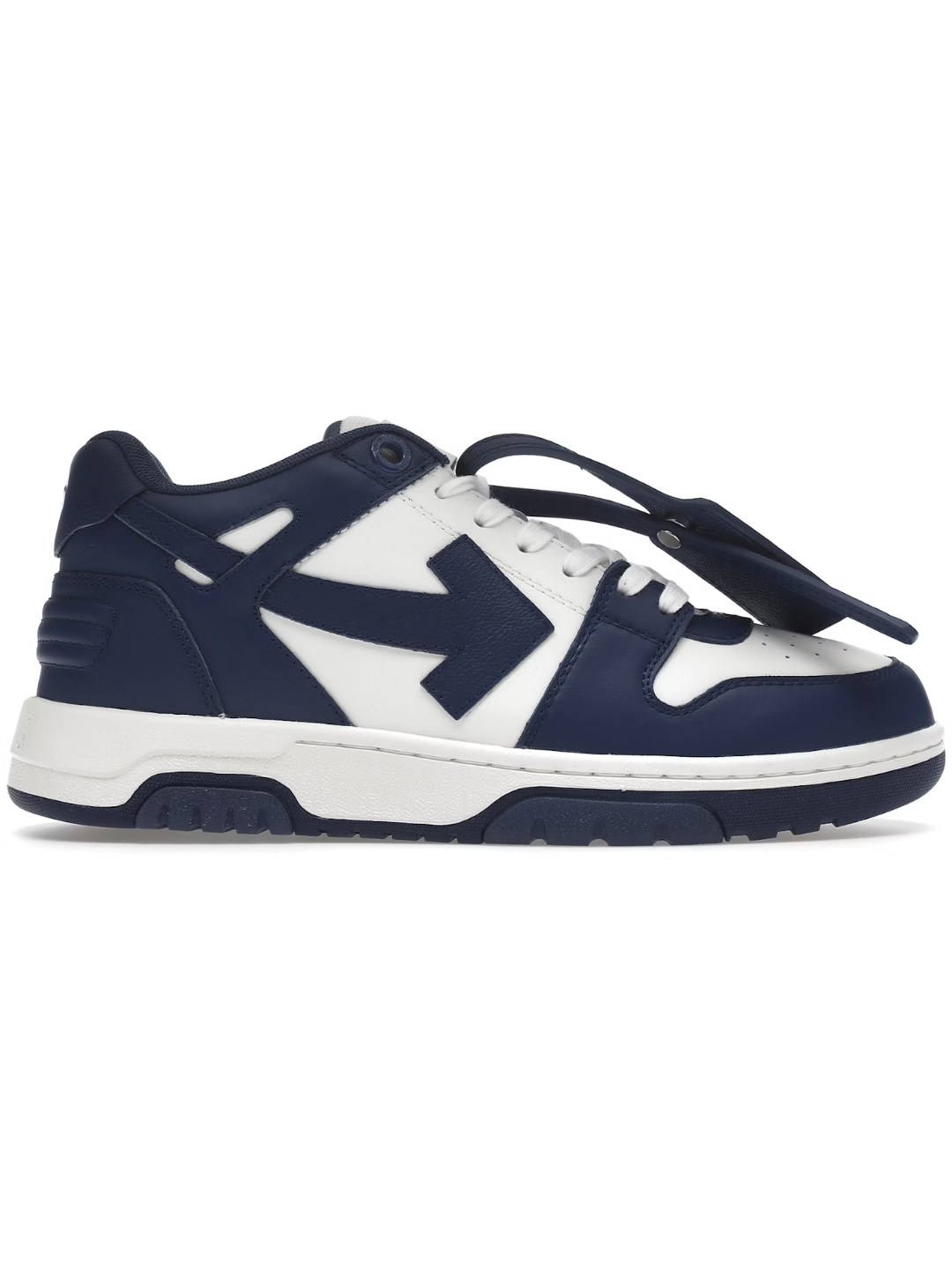 OFF-WHITE Out Of Office OOO Low Tops Dark Blue White
