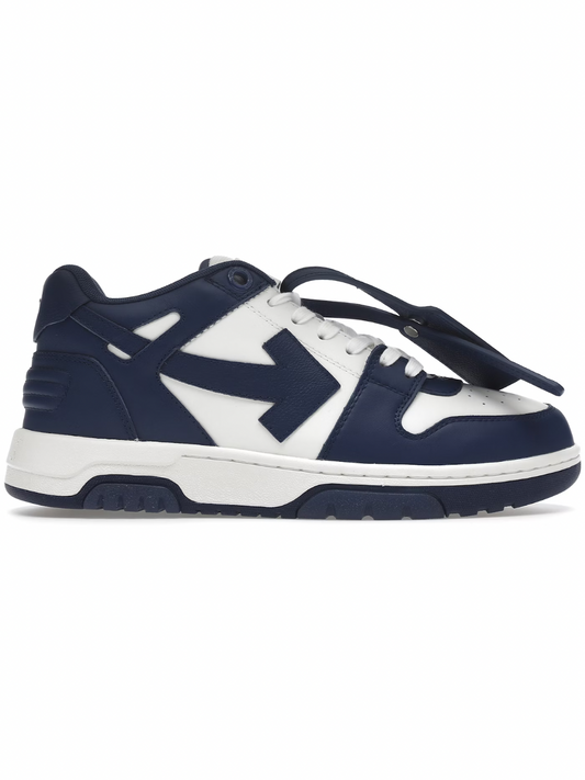 OFF-WHITE Out Of Office OOO Low Tops Dark Blue White