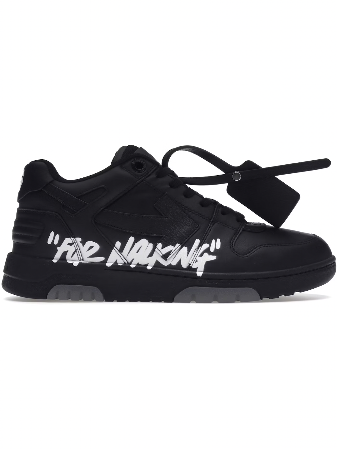 OFF-WHITE Out Of Office OOO Low Tops For Walking For Walking  Black White