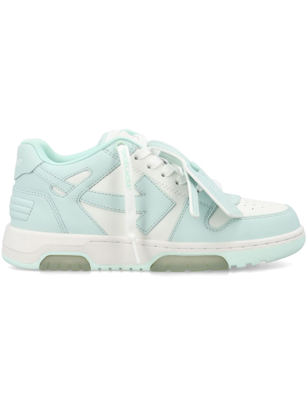 OFF-WHITE Out Of Office OOO Low Tops White Mint