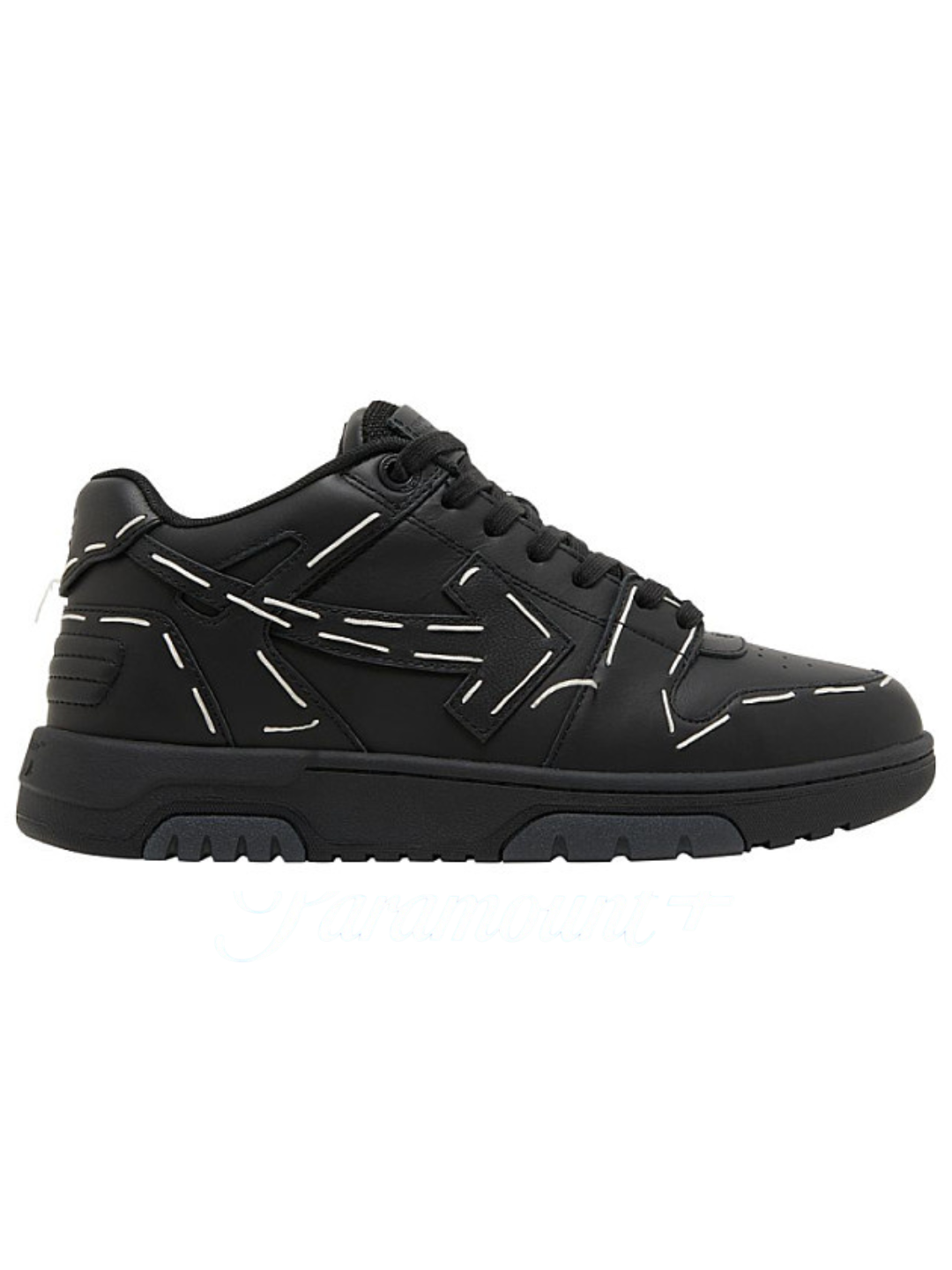 OFF-WHITE Out Of Office OOO Low Tops Sartorial Stitching Black Black