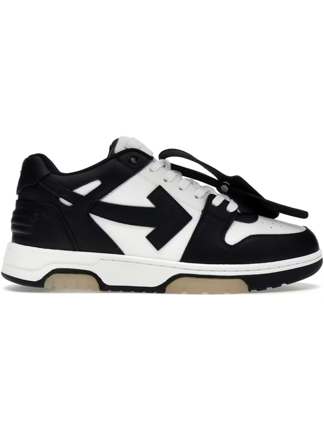 OFF-WHITE Out Of Office OOO Low Tops Black White