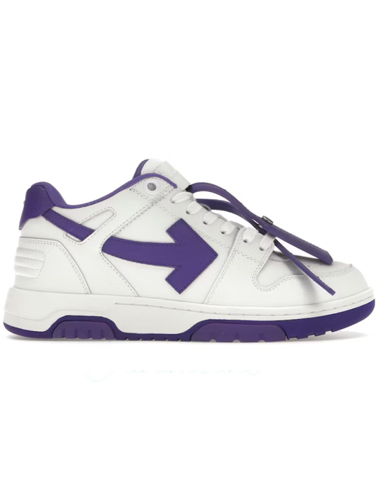 OFF-WHITE Out Of Office OOO Low Tops White Purple