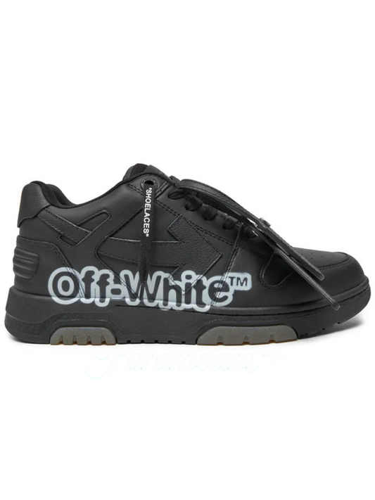 OFF-WHITE Out Of Office OOO Low Tops Off White Black