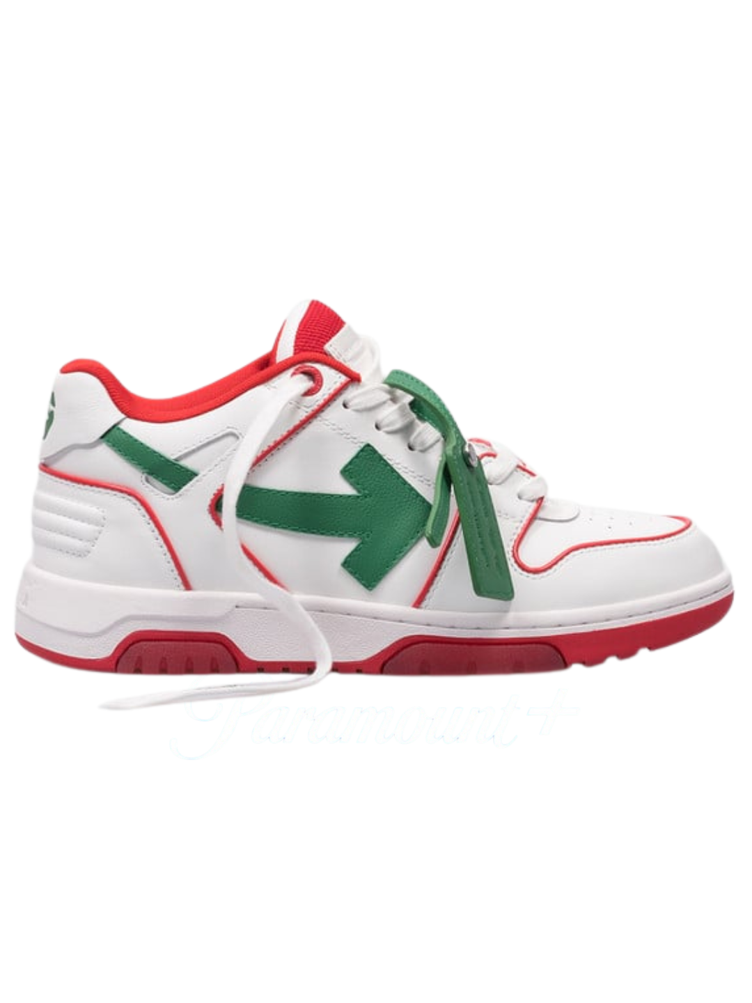 OFF-WHITE Out Of Office OOO Low Tops White Green Red