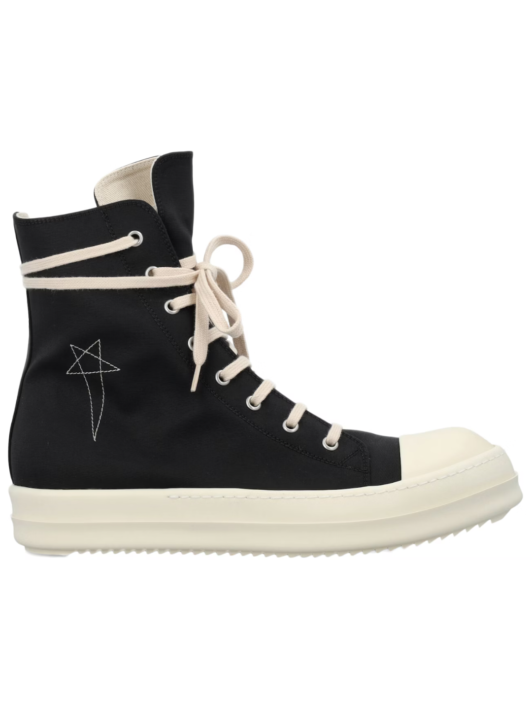 Rick Owens DRKSHDW Fogachine Hi Pentagram Embroidery Black Milk
