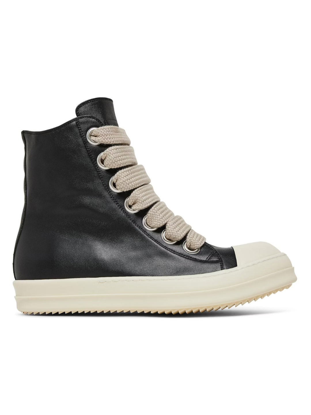 Rick Owens DRKSHDW Jumbo Lace High Top Black Milk