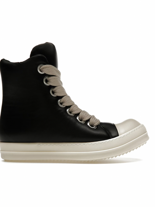 Rick Owens Jumbo Lace Padded High Black Milk