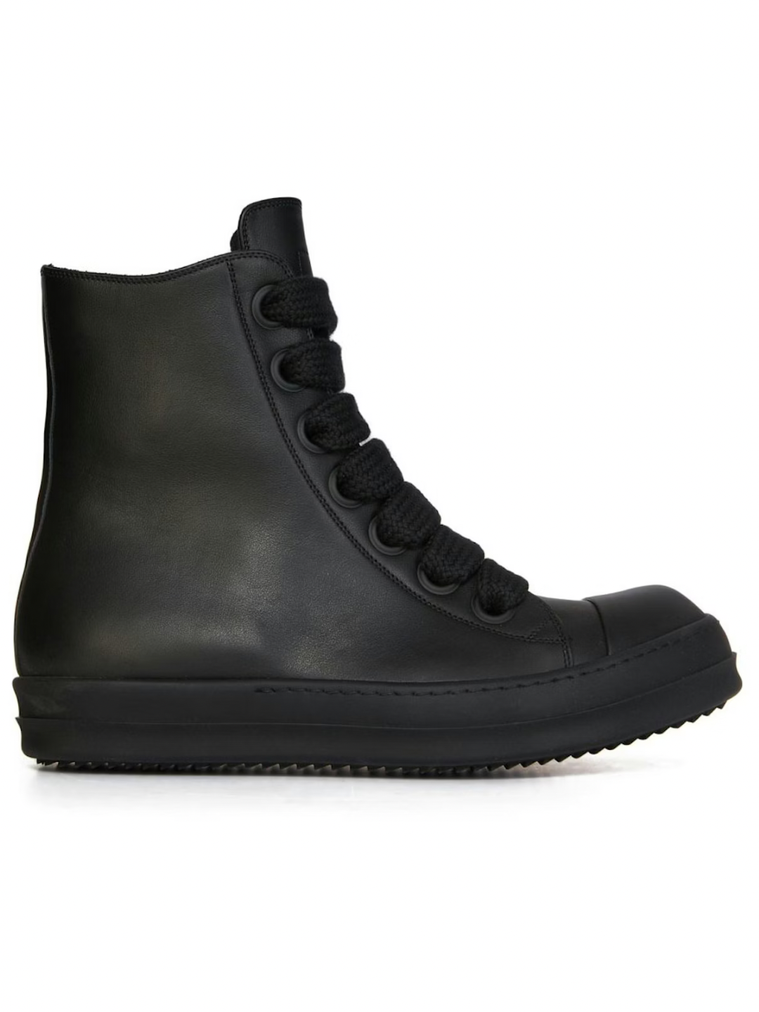 Rick Owens Lido High Top Jumbo Laced Sneaker Triple Black