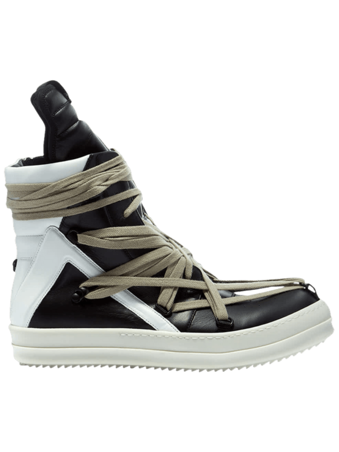 Rick Owens Geobasket Black Chalk White
