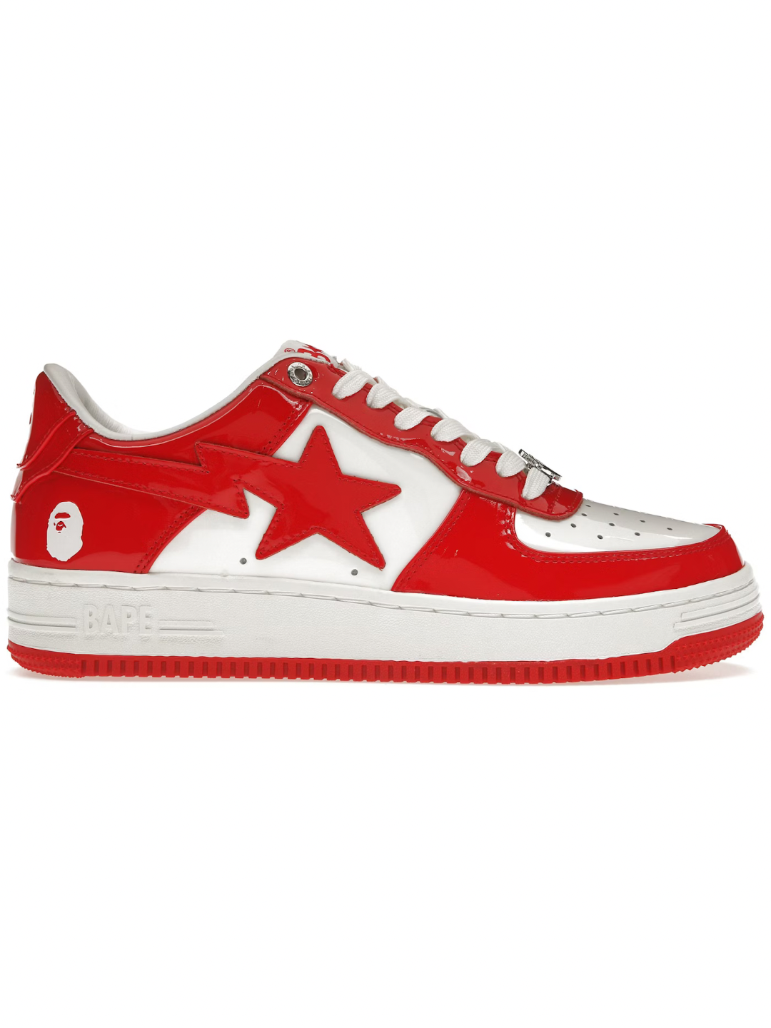 A Bathing Ape BAPE Sta Low Patent Red White