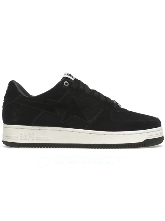 A Bathing Ape Bape Sta Low Black Suede