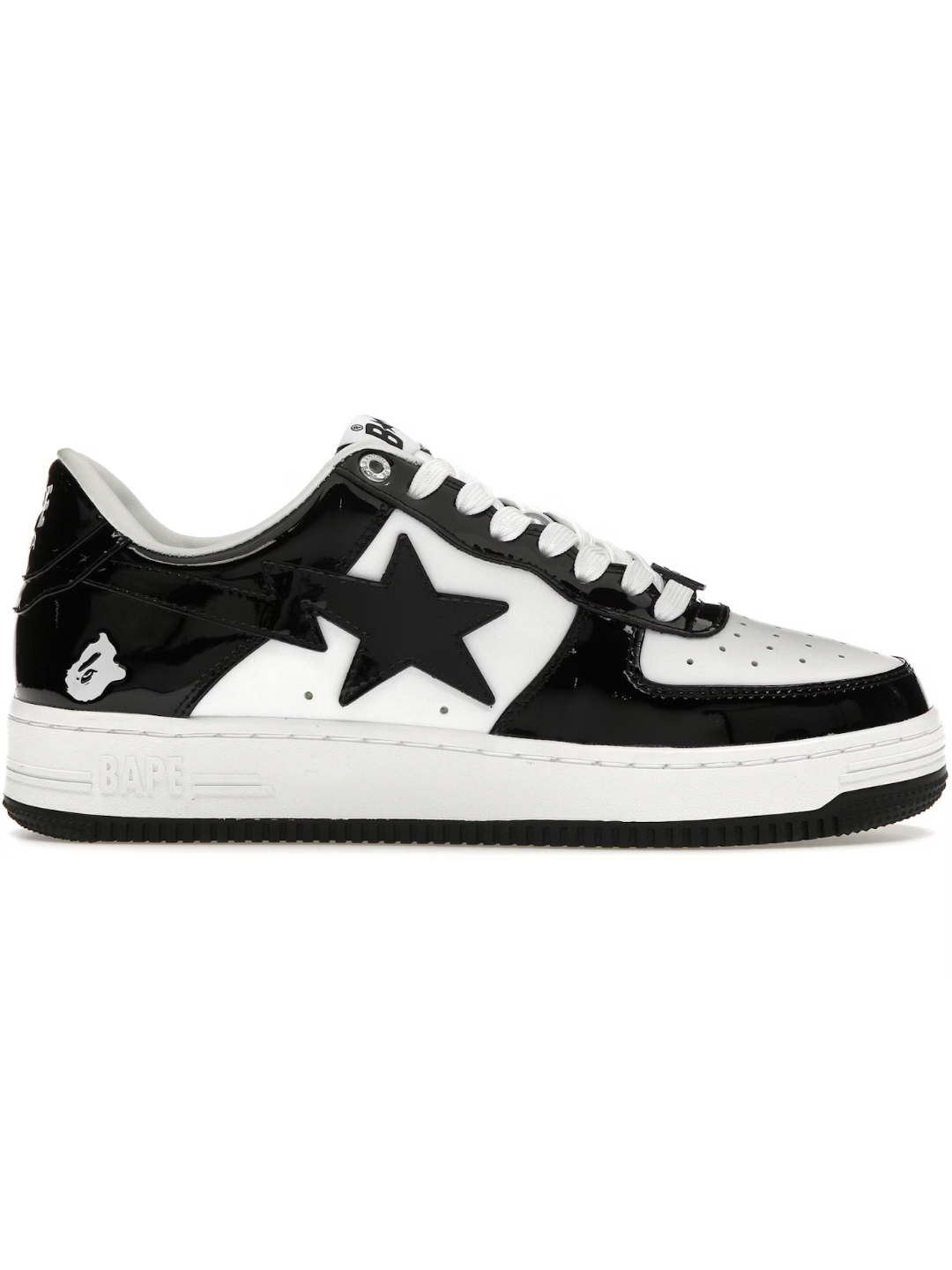 A Bathing Ape Bape Sta Low White Black
