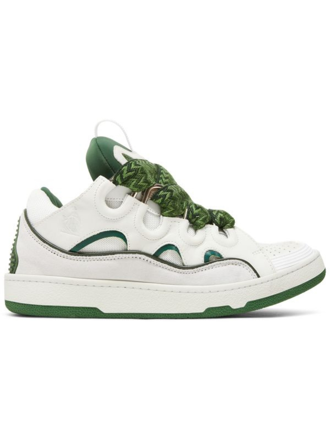 Lanvin Curb Sneaker White Khaki