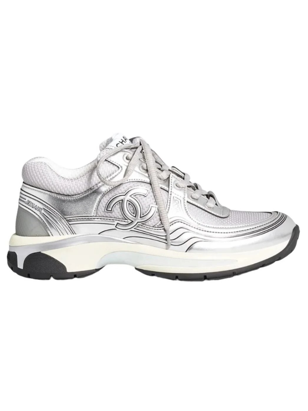 Chanel CC Runner White Silver (Silver)