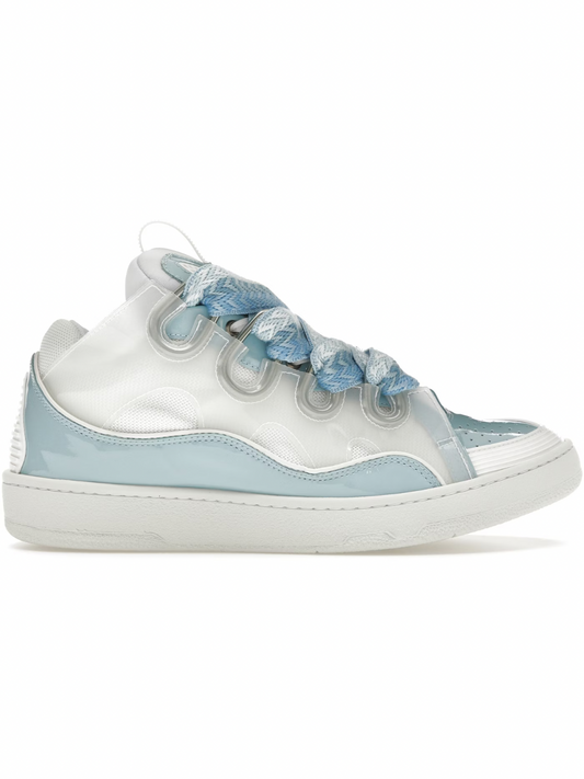 Lanvin Leather Curb White Light Blue