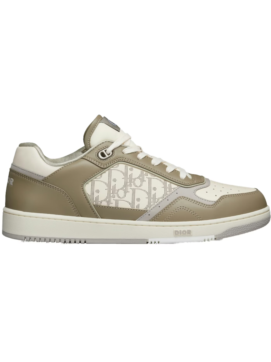Dior B27 Low Top Khaki Cream Calfskin