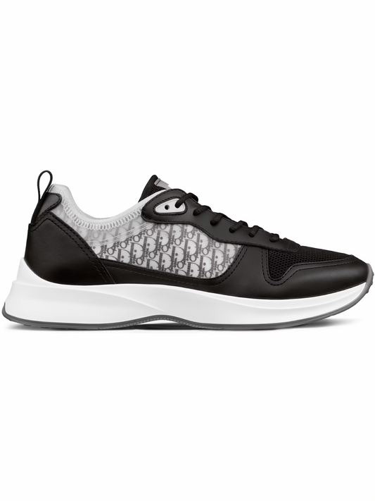 Dior B25 Runner Black Grey Oblique Leather