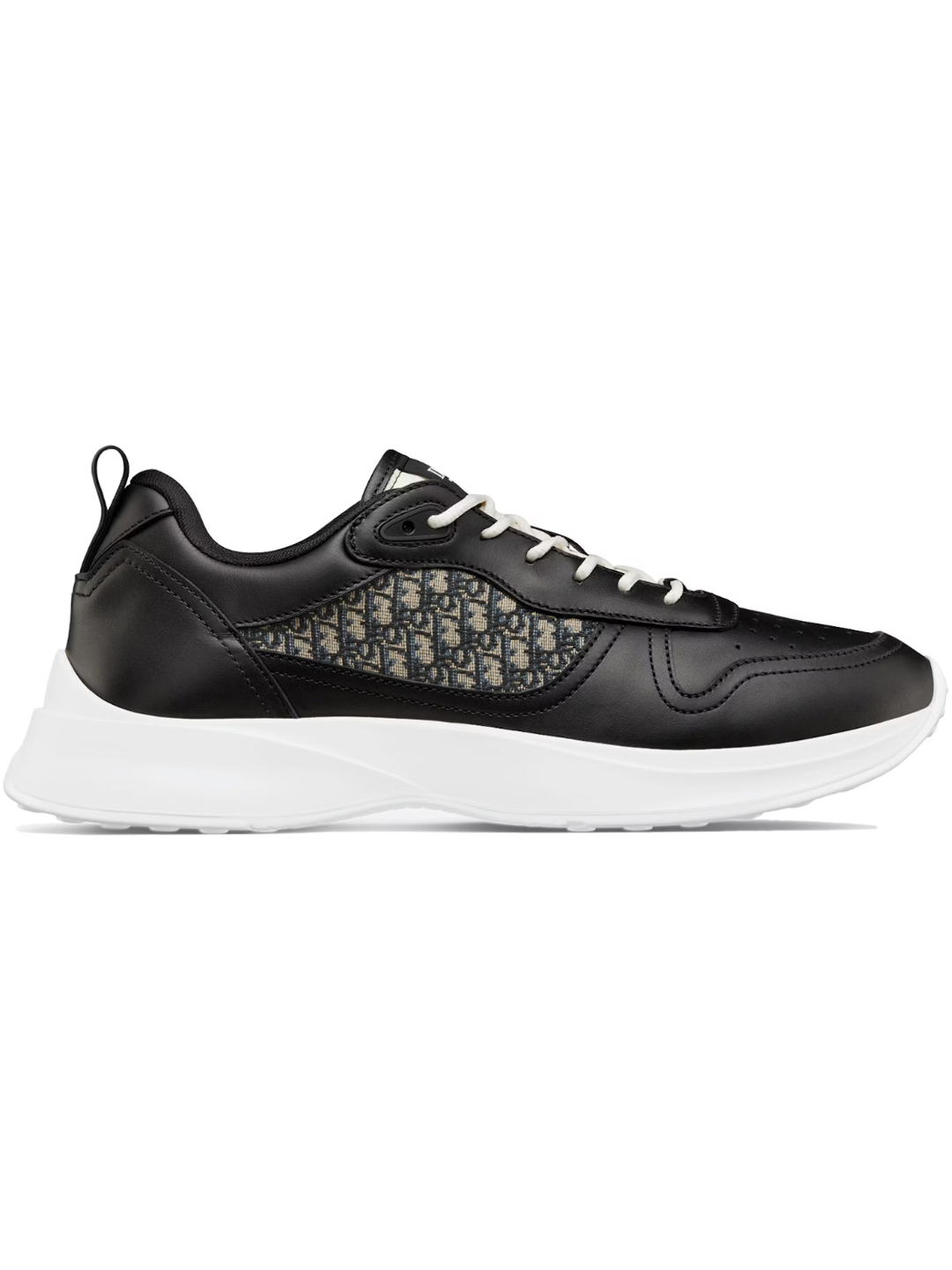 Dior B25 Runner Noir Smooth Calfskin Jacquard Oblique