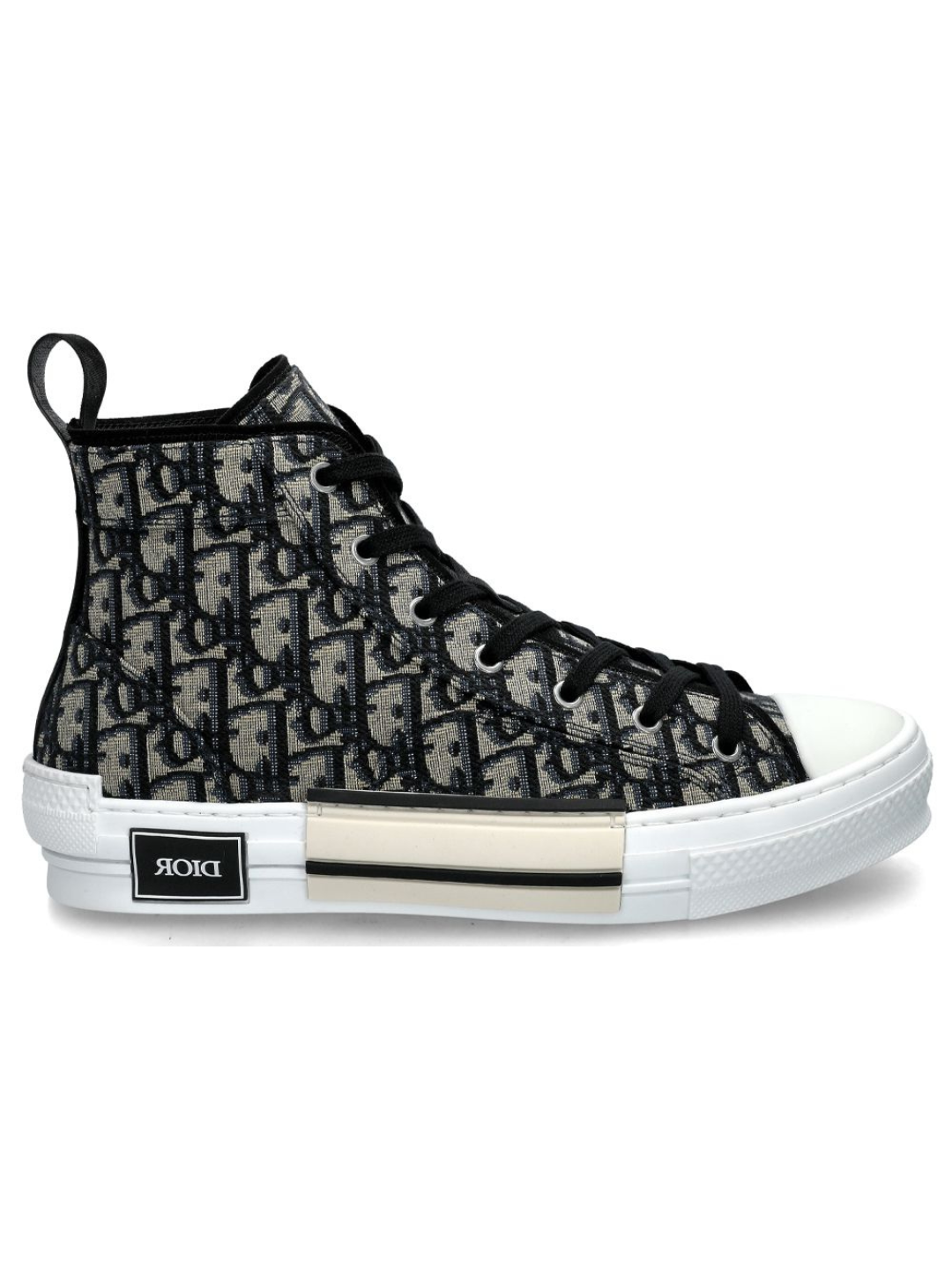 Dior B23 High Top Beige and Black Dior Oblique Jacquard