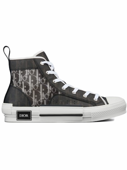 Dior B23 High Top Black White Slanted